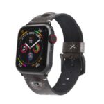 Eye Decor Genuine Leather Watch Band Replacement for Apple Watch Series 6 SE 5 4 40mm / Series 3 2 1 38mm – Dark Purple