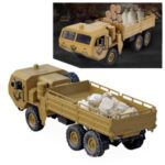 JJRC Q75 2.4G Remote Control 6WD Military Truck RC Car Toy with Headlight – Yellow