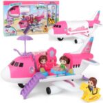 Children’s Toys Airplane Educational Toy Large Airplane Inertial Airliner 17-Piece Set DIY Assembly Plane Model