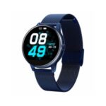 C009 1.3 inch Sport Smart Bracelet Blood Pressure Heart Rate Monitor Smart Watch – Blue/Steel Strap