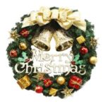 Christmas Hanging Wreath Garland Wall Door Ornaments Xmas Festive Decoration – 30cm/Big Gold Bell