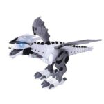 Electric Mechanical Walking Dinosaur Simulation Spray Light Sound Kids Toy – White