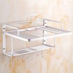 Microwave Oven Rack Stand Shelf Wall – mounted Storage Seasoning Bottle Organiser