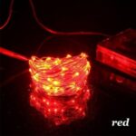 Battery Powered LED String Lights Christmas Tree Party Decor Fairy Light – Red//5 Meters 50 Lights