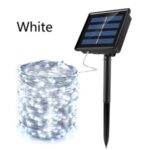 12m Solar String Light [100-LED, 8 Models] Garden Festival Wedding Decor Fairy Lamp-8 Modes 12m 100 – LED White