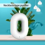Mini Air Purifier Necklace Air Cleaner Negative Ion Genera Odor Remover – White