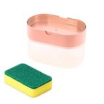 Kitchen Hand Soap Storage Box Detergent Filler Injector Sponge Automatic Soap Dispenser – Pink