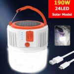 LED Solar Light Bulb USB Recharge Portable Tent Light Lamp for Camping – 24 LED