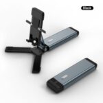 Universal Folded Adjustable Mobile Phone Holder Stand Desk Tablet Stand – Black