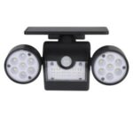 30-LED Solar Light Dual Head Solar Lamp PIR Motion Sensor Spotlight Waterproof Wall Outdoor Lights – White