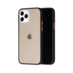 Drop-resistant PC + TPU Matte Skin Cover for iPhone 12 Max/12 Pro 6.1 inch – Black