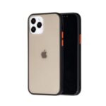 Matte Skin Drop-resistant Cover PC + TPU Case for iPhone 12 Pro Max 6.7 inch – Black