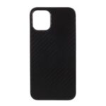 Ultra Thin Carbon Fiber Texture Hard PC Phone Cover for iPhone 12/12 Pro 6.1 inch – Black
