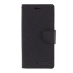 MERCURY GOOSPERY Canvas Diary Leather Case with Wallet for iPhone 12 Max/12 Pro 6.1 inch – Black
