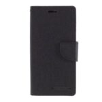 MERCURY GOOSPERY Canvas Diary Leather Case with Wallet for iPhone 12 Max/12 Pro 6.1 inch – Black