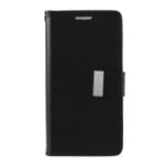 MERCURY GOOSPERY Rich Diary Leather Wallet Protective Case for iPhone 12 5.4 inch – Black