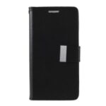 MERCURY GOOSPERY Rich Diary Leather Wallet Cover for iPhone 12 Pro Max 6.7 inch – Black
