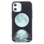 Pattern Printing Matte TPU Back Case for iPhone 12 Pro/12 – Moon