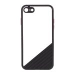 Contrast Color Hybrid Acrylic + TPU Protective Cover for iPhone SE (2nd Generation)/8/7 – Black