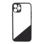 Contrast Color Acrylic + TPU Hybrid Mobile Phone Case Shell for iPhone 11 Pro Max 6.5 inch – Black