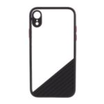 For iPhone XR Contrast Color Acrylic + TPU Combo Protective Case Cover – Black