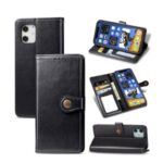 HAT PRINCE Litchi Texture PU Leather Wallet Case for iPhone 12 Mini – Black