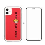 HAT PRINCE ENKAY Drop-proof Cover + 0.26mm Full Glue Tempered Glass Screen Protector for iPhone 11 6.1 inch – Red