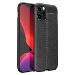Litchi Texture TPU Protective Cover Phone Case for iPhone 12 Max/Pro 6.1 inch – Black