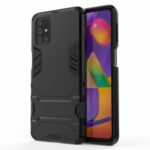 Plastic + TPU Hybrid Case with Kickstand for Samsung Galaxy M31s – Black