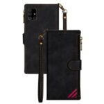 Wallet Phone Case PU Leather Coated TPU Cover for Samsung Galaxy A41 (Global Version) – Black