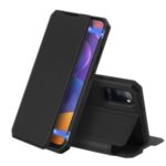 DUX DUCIS Skin X Auto-absorbed Leather Protector Card Holder Stand Case for Samsung Galaxy A31 – Black