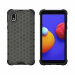 Honeycomb Pattern Shock-proof TPU + PC Combo Case for Samsung Galaxy A01 Core – Black