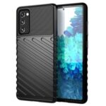Thunder Series Twill Texture Soft TPU Phone Case for Samsung Galaxy S20 FE 5G/Fan Edition 5G – Black