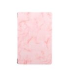 Tri-fold Leather Marble Skin Tablet Case for Samsung Galaxy Tab S7 Plus T970 – Pink