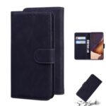 Leather Wallet Stand Phone Case for Samsung Galaxy Note20 Ultra/Note20 Ultra 5G – Black