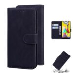 Leather Wallet Stand Phone Case for Samsung Galaxy M31 – Black