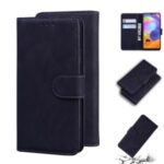 Leather Wallet Stand Phone Case for Samsung Galaxy A31 – Black