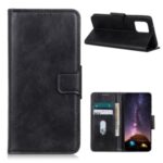 Crazy Horse Protector Wallet PU Leather Cover for Samsung Galaxy M51 (Side Fingerprint Version) – Black