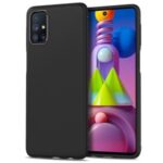 Jazz Series Twill Texture Soft TPU Phone Shell Casing for Samsung Galaxy M51 – Black