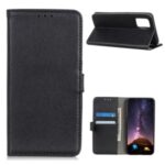Litchi PU Leather Phone Cover Case with Card Slots for Samsung Galaxy M51 Side Fingerprint Version – Black