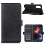 Magnetic Closure Leather Wallet Stand Case Shell for Sony Xperia 5 II – Black