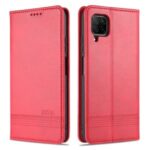 AZNS Auto-absorbed Leather Wallet Case for Huawei nova 6 SE/P40 lite 4G – Red