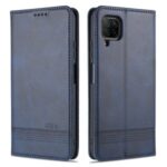 AZNS Auto-absorbed Leather Wallet Case for Huawei nova 6 SE/P40 lite 4G – Blue