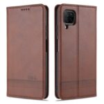 AZNS Auto-absorbed Leather Wallet Case for Huawei nova 6 SE/P40 lite 4G – Coffee