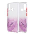 Marble Texture PC + TPU Hybrid Phone Case for Huawei P smart 2020 – Purple