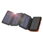 X-DRAGON Portable Solar Charger 25000mAh Power Bank with 4 Solar Panels LED Flashlight