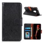Nappa Texture Split Leather Cover for Motorola Moto G9 Play – Black