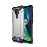 Armor Guard PC + TPU Hybrid Phone Case for Motorola Moto G9 Play – Silver