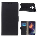 PU Leather with Wallet Cell Phone Case for Motorola Moto G9 Play – Black