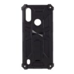 Armor PC TPU Shell with Magnetic Metal Sheet for Motorola Moto E6s (2020) – Black